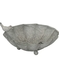 Vogeltränke in Grau - (B)26 x (H)12,5 x (T)24 cm
