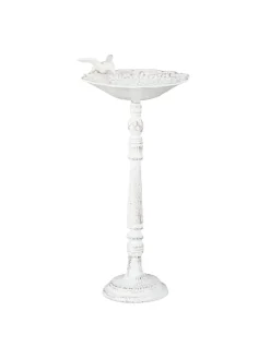 Vogeltränke in Weiß