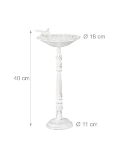 Vogeltränke in Weiß