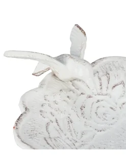 Vogeltränke in Weiß