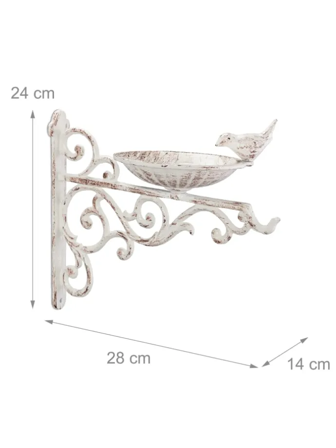 Vogeltränke in Weiß - (B)28x (H)24 x (T)14 cm