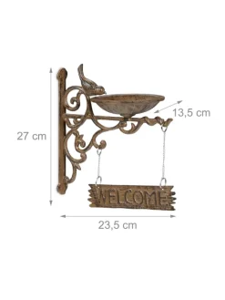 Vogeltränke Welcome in Braun
