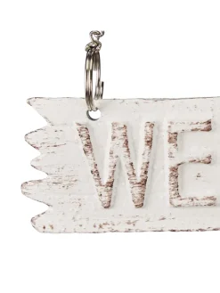 Vogeltränke Welcome in Weiß