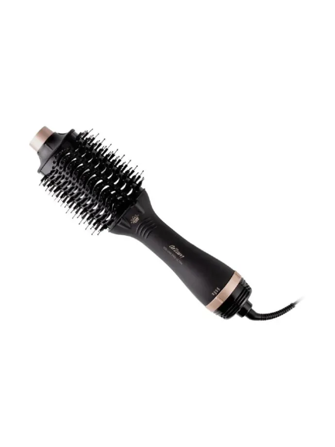 Volumen Pro Ultra: Warmluftbürste für voluminöses Styling in Schwarz