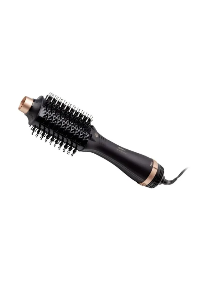 Volumen Pro Ultra: Warmluftbürste für voluminöses Styling in Schwarz