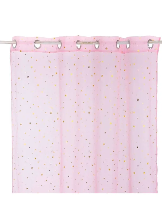 Vorhang in Weiß/ Gold- (L)250 x (B)140 cm