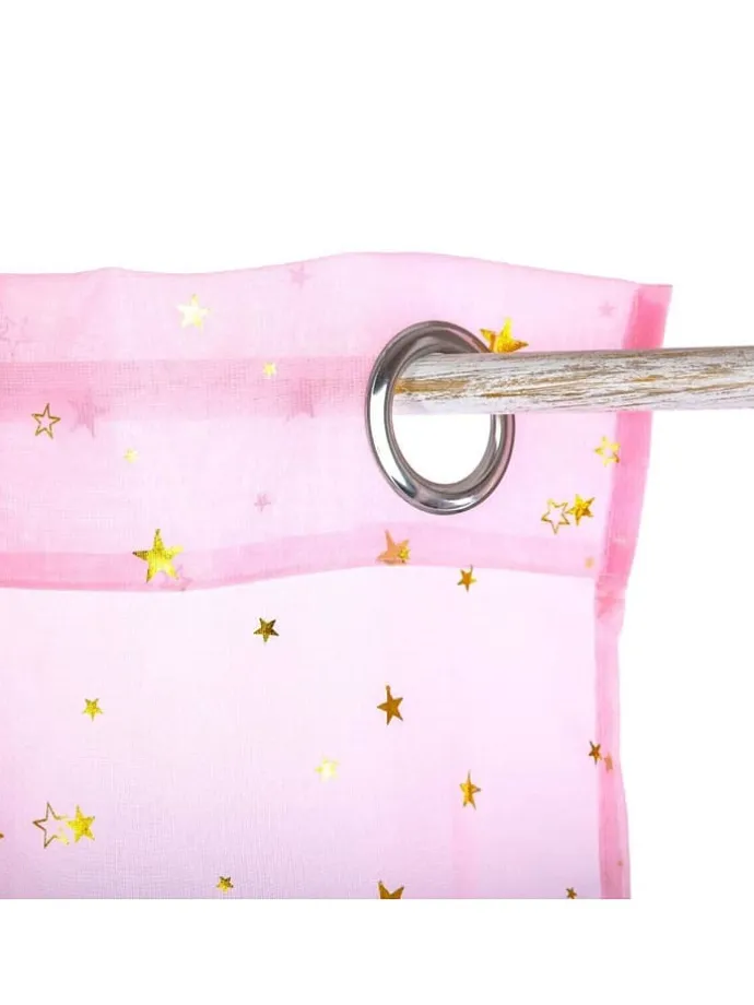 Vorhang in Weiß/ Gold- (L)250 x (B)140 cm