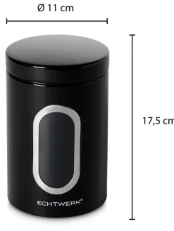 Vorratsdose in Schwarz - 1,4 l