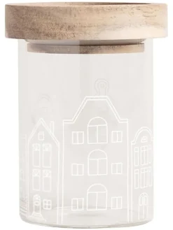 Vorratsglas "Häuser" - (H)9 x Ø 6 cm