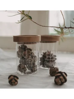 Vorratsglas "Häuser" - (H)9 x Ø 6 cm