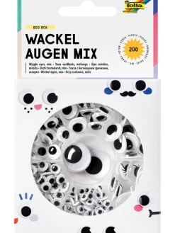 Wackelaugen "Big Box Mix" in Schwarz/ Weiß