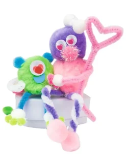 Wackelaugen "Herzen" in Rot/ Rosa