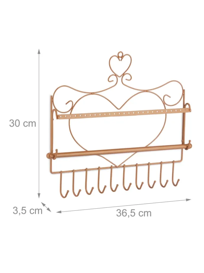 Wand Schmuckhalter in Bronze - (B)36,5x (H)30 x (T)3,5 cm