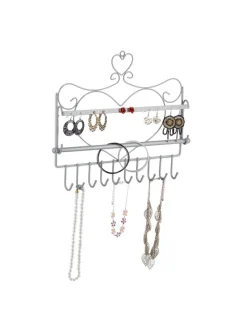 Wand Schmuckhalter in Silber - (B)36,5x (H)30 x (T)3,5 cm