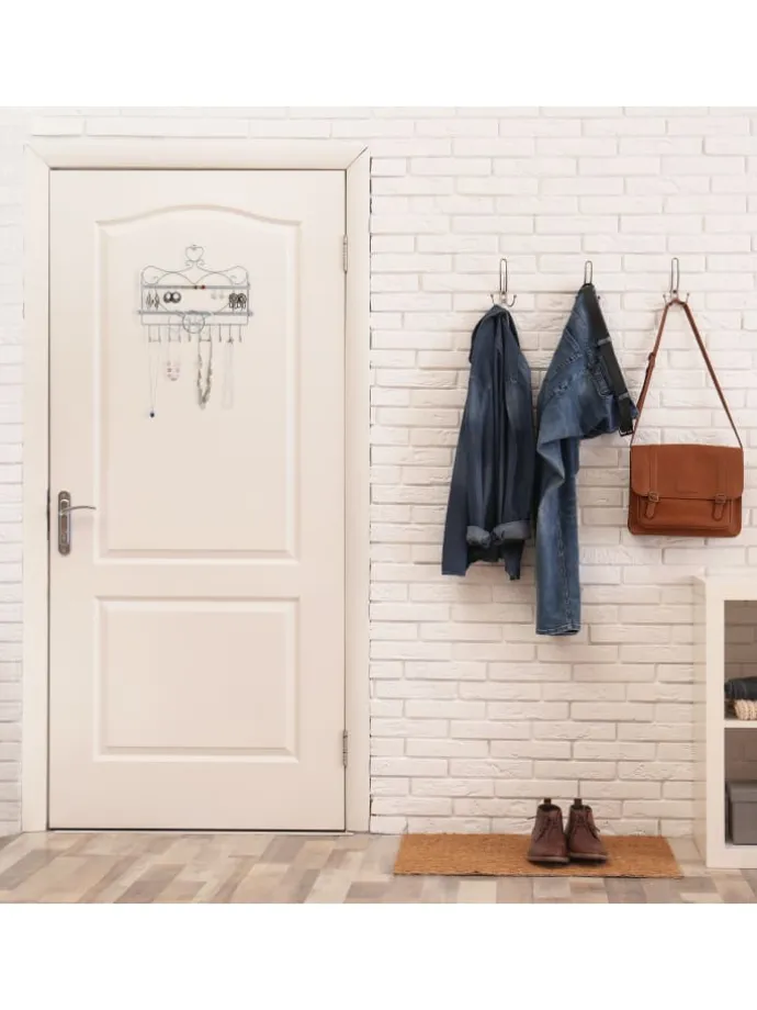 Wand Schmuckhalter in Silber - (B)36,5x (H)30 x (T)3,5 cm