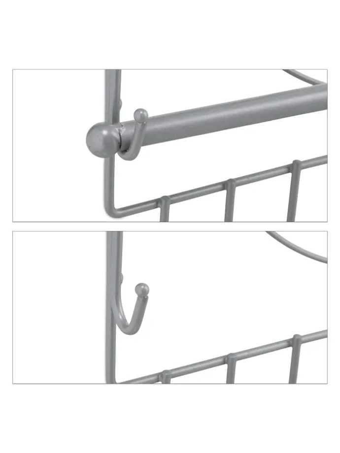 Wand Schmuckhalter in Silber - (B)36,5x (H)30 x (T)3,5 cm