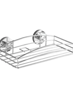 Wandablage "Vacuum-Loc" in Chrom - (B)26 x (H)6,5 x (T)14 cm