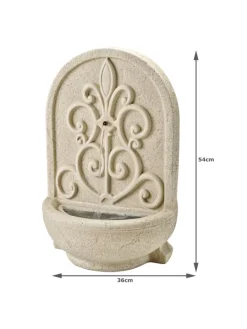 Wandbrunnen Standbrunnen Gartenbrunnen H: 54cm in beige