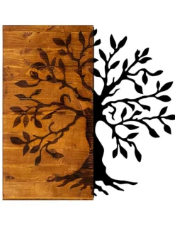 Wanddekor "Agac" - (B)58 x (H)58 cm
