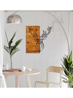 Wanddekor "Deer" - (B)56 x (H)58 cm