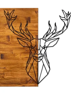 Wanddekor "Deer" - (B)56 x (H)58 cm