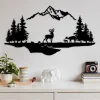Wanddekor "Deer And Landscape" - (B)70 x (H)38 cm