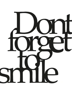 Wanddekor "Don't Forget To Smile" - (B)70 x (H)67 cm
