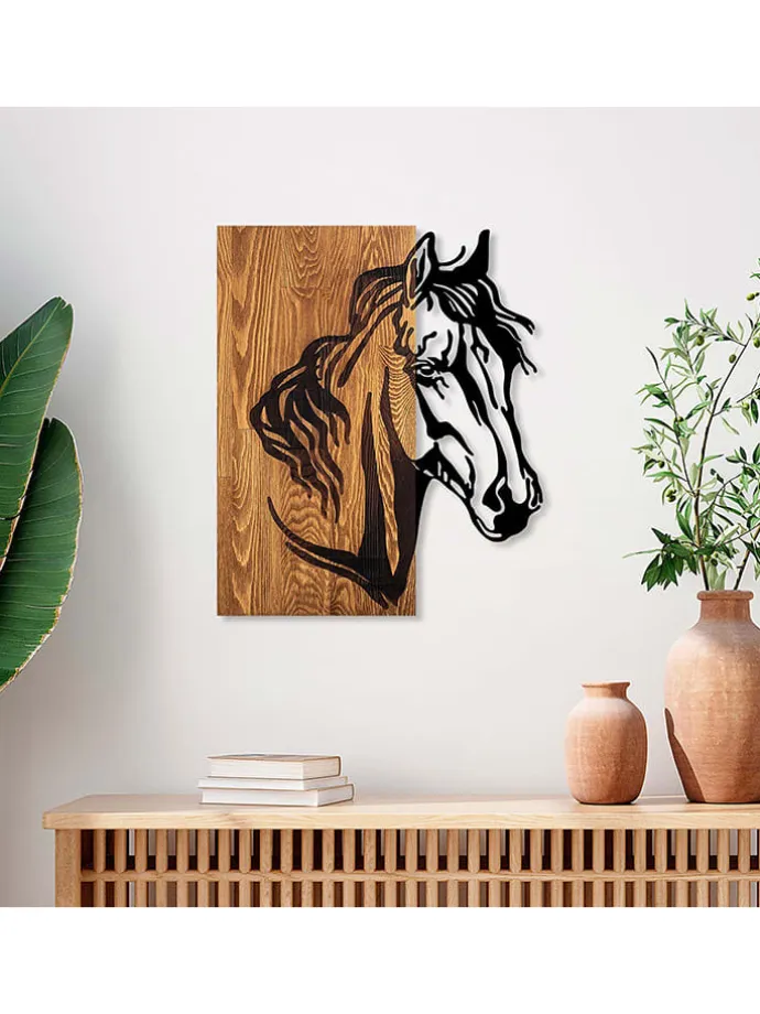 Wanddekor "Horse" - (B)48 x (H)58 cm