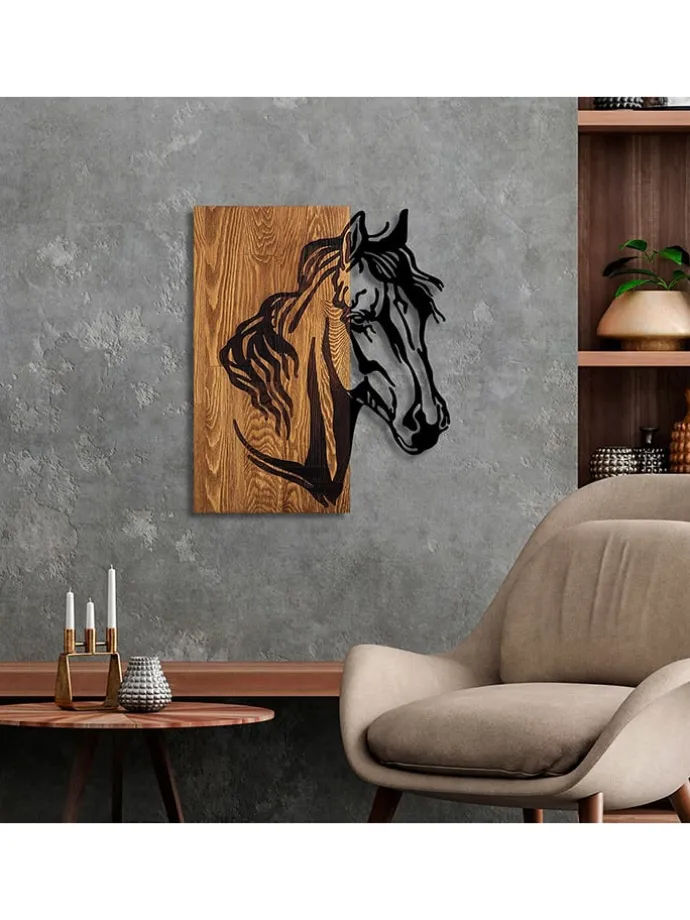 Wanddekor "Horse" - (B)48 x (H)58 cm