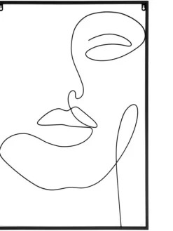 Wanddekor in Schwarz - (L)90 x (B)60 cm