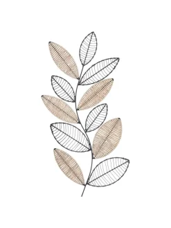 Wanddekor in Schwarz/ Beige - (L)56 x (B)29 cm