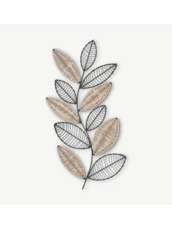 Wanddekor in Schwarz/ Beige - (L)56 x (B)29 cm