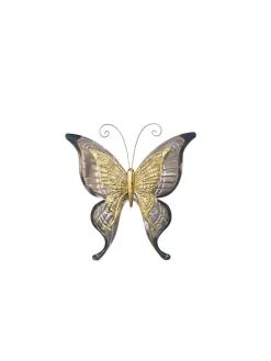 Wanddekoration Butterfly in goldfarben