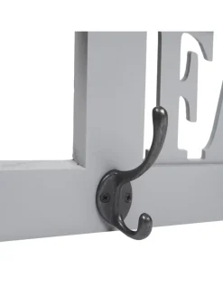 Wandgarderobe C60 Family im Shabby-Look, Grau-blau