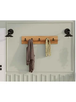 Wandgarderobe in Hellbraun - (B)80 cm - (H)17 cm - (T)1,8 cm