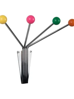 Wandgarderobe "Neptune" in Silber/ Bunt - (B)21 x (H)11,5 cm