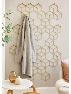 Wandgarderobe Stryke in goldfarben