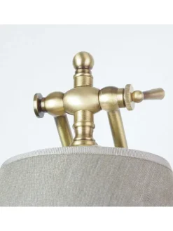 Wandlampe (B)20 x (H)15 cm in Bronze hell glänzend Beige