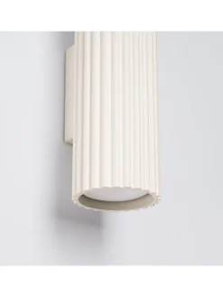 Wandlampe (B)6.5 x (H)20 cm in Creme