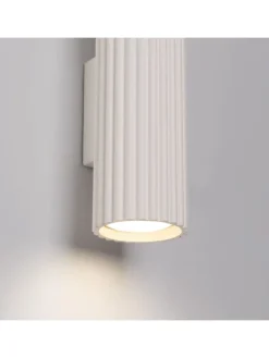 Wandlampe (B)6.5 x (H)20 cm in Creme