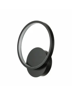 Wandlampe EEK F (B)19.5 x (H)22.5 cm in Schwarz