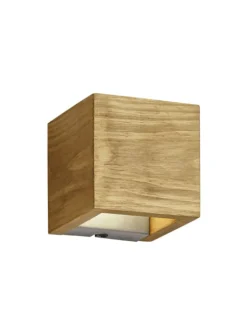 Wandleuchte BRAD in holzfarbig
