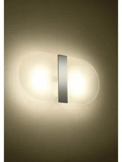 Wandleuchte ELVIRA Chrom Weiß (L)35cm (B)5cm (H)18