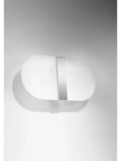 Wandleuchte ELVIRA Chrom Weiß (L)35cm (B)5cm (H)18