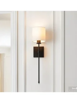 Wandleuchte ESTE mit Akku-Leuchtmittel in Weiß / Schwarz