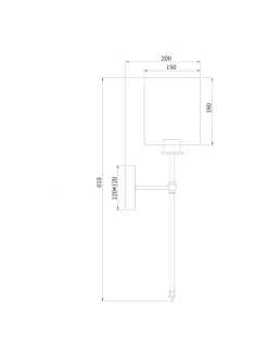 Wandleuchte ESTE mit Akku-Leuchtmittel in Weiß / Schwarz