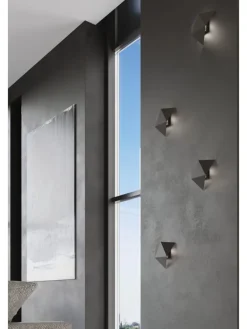 Wandleuchte ESTEL in Schwarz H 25 cm