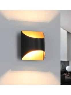 Wandleuchte 1-flammige G9 in schwarzgold Up and Down Design Vintage