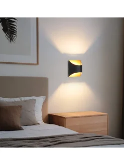 Wandleuchte 1-flammige G9 in schwarzgold Up and Down Design Vintage