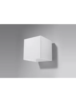 Wandleuchte GEO 1 in Weiß aluminium quadratische Lampe loft 1xG9 LED NICE LAMPS